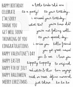 Stampers Anonymous Tim Holtz Collection Crazy Talk Stamp Set (CMS236)