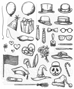 Stampers Anonymous Tim Holtz Collection Crazy Things Stamp Set (CMS237)