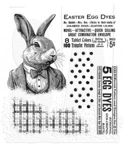 Stampers Anonymous Tim Holtz Cling Rubber Stamps Stamp Mr. Rabbit (CMS478)