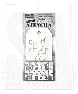 Tim Holtz Element Stencils Festive Art (THEST005)