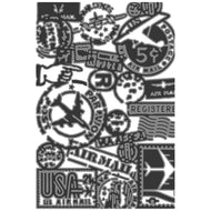 Sizzix Multi Level Textured Impressions Embossing Folder - Vault Airmail by Tim Holtz (666869)