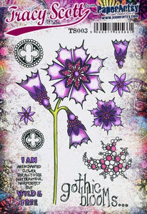 PaperArtsy Rubber Stamp Set Gothic Blooms designed by Tracy Scott (TS003)