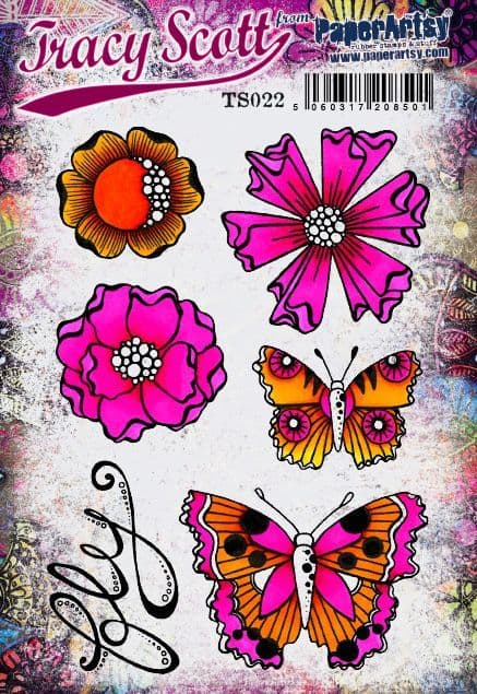 PaperArtsy Rubber Stamp Set #22 designed by Tracy Scott (TS022)