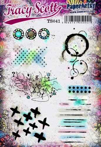 PaperArtsy Rubber Stamp Set Marks by Tracy Scott Stamp (TS041)