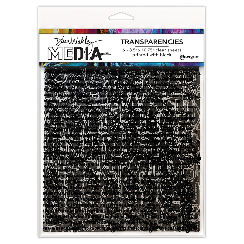 Dina Wakley Media Transparencies Typography 1 (MDA82651)
