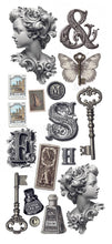 Load image into Gallery viewer, Ciao Bella Typographic Transparent Adhesive Sheets 5/Pkg (CBI014)
