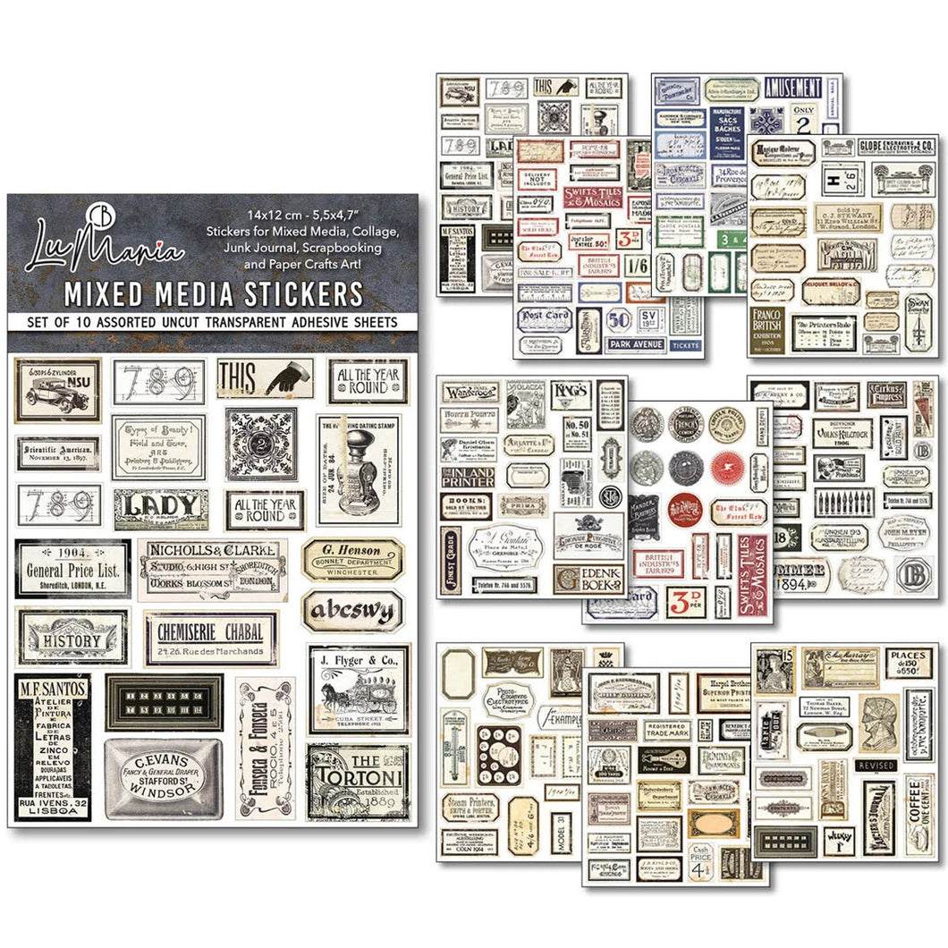 Ciao Bella Sticker Set 10/Pkg Vintage Scripts