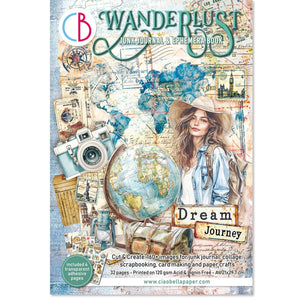 Ciao Bella -Wanderlust Junk Journal & Ephemera Book A4 32/Pkg (CBB006)