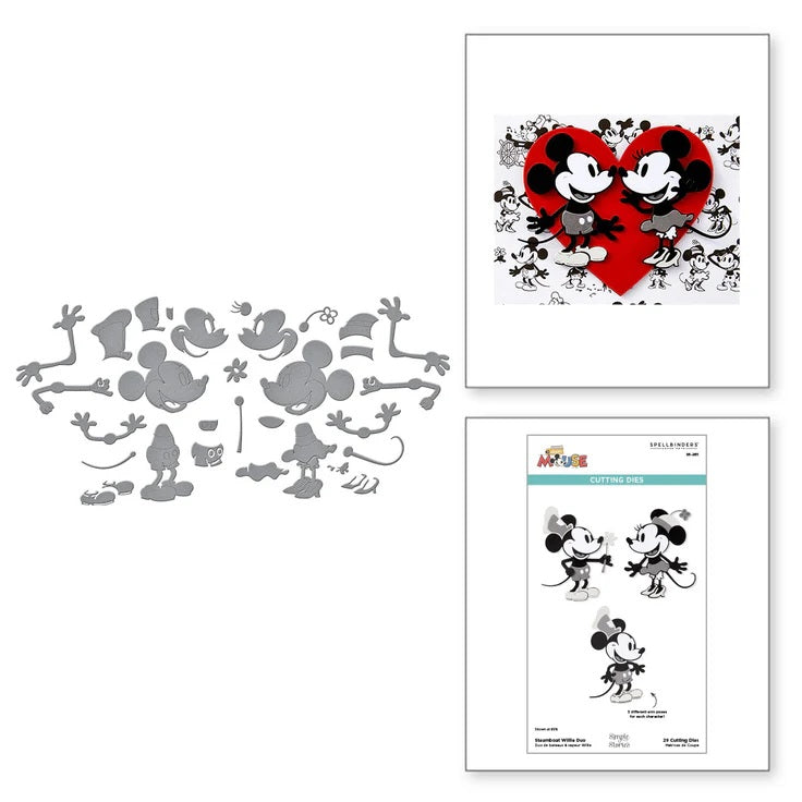 Spellbinders - Steamboat Willie Duo Etched Dies