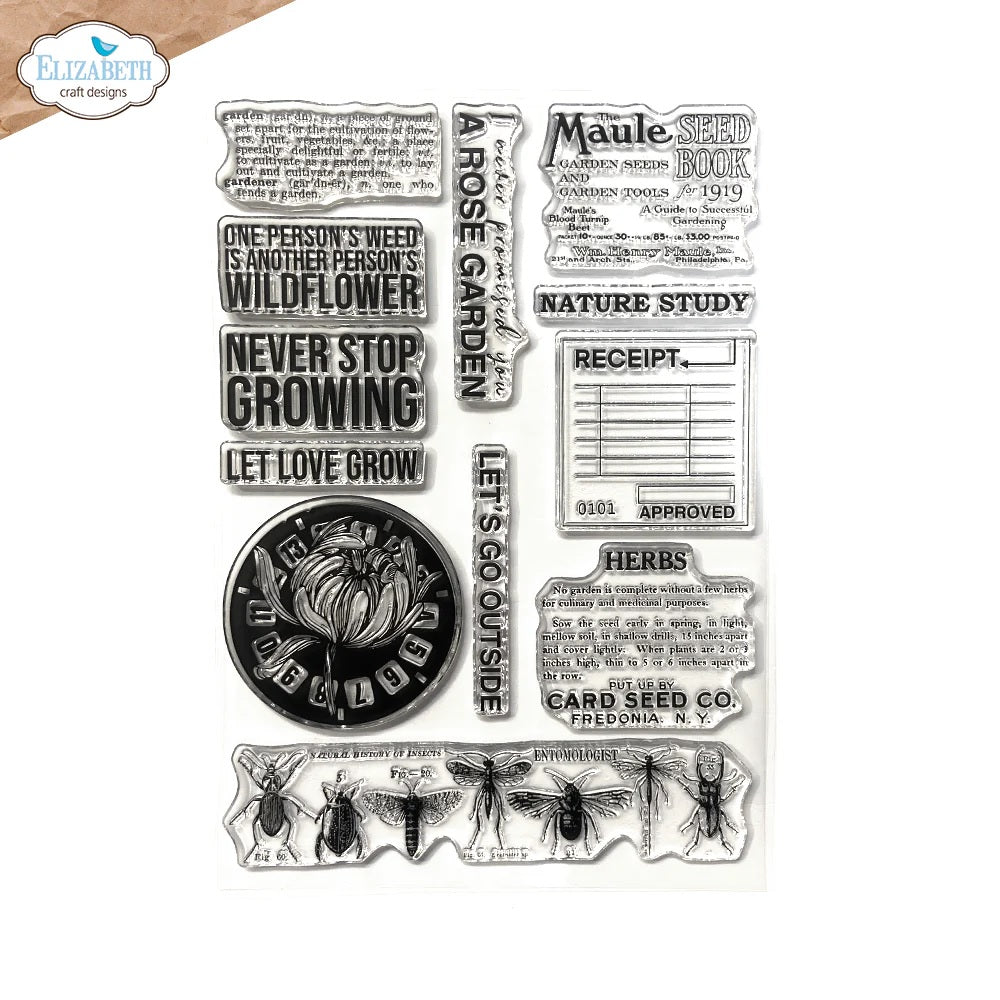 Elizabeth Craft Designs Planner Essentials Wildflower Stamp Set (CS419)