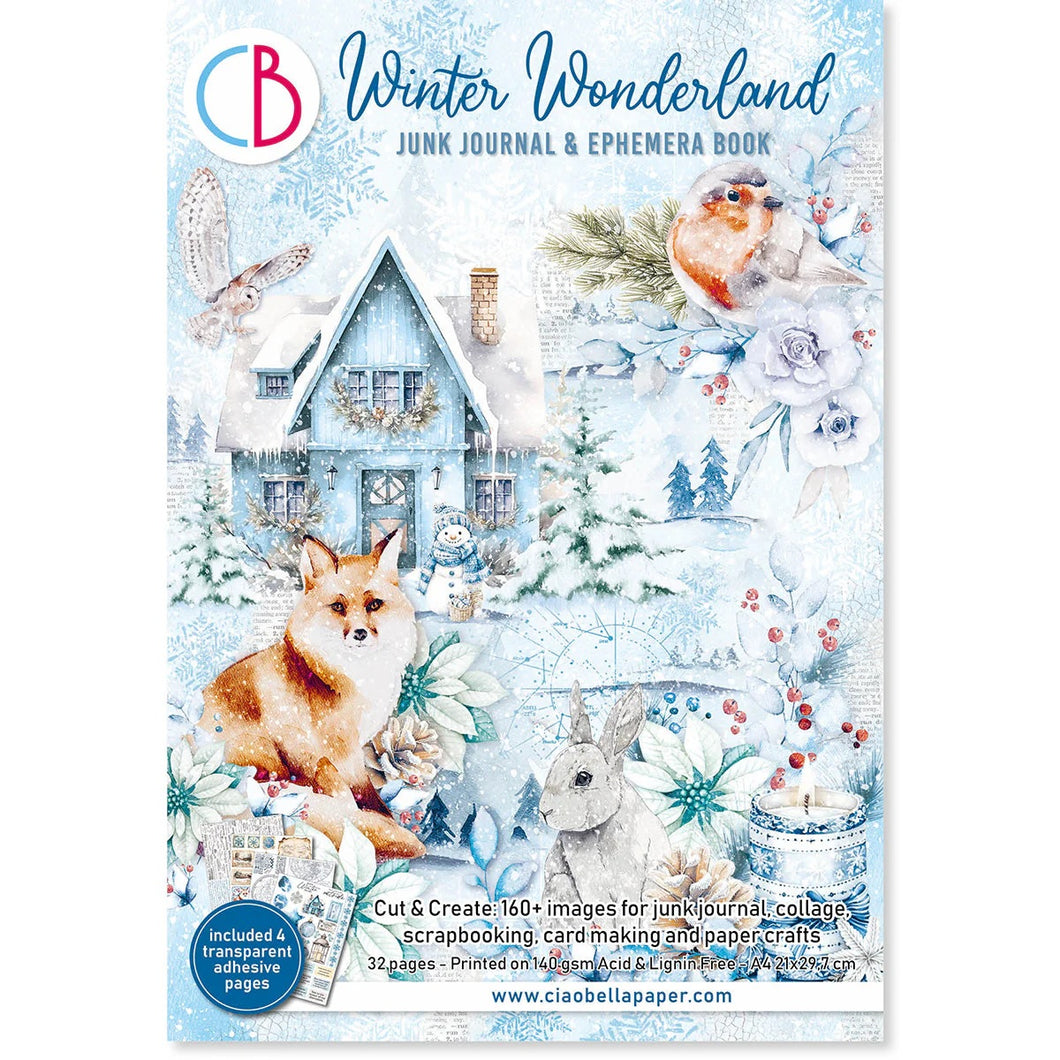 Ciao Bella Winter Wonderland Junk Journal & Ephemera Book A4 32/Pkg (CBB001)