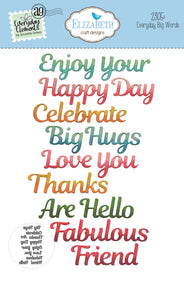 Elizabeth Craft Designs Romance Revival Collection Everyday Big Words  by Annette Green (2305)