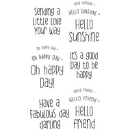 Sizzix Clear Stamps Sending a Little Love Set of 12 stamps (666883)