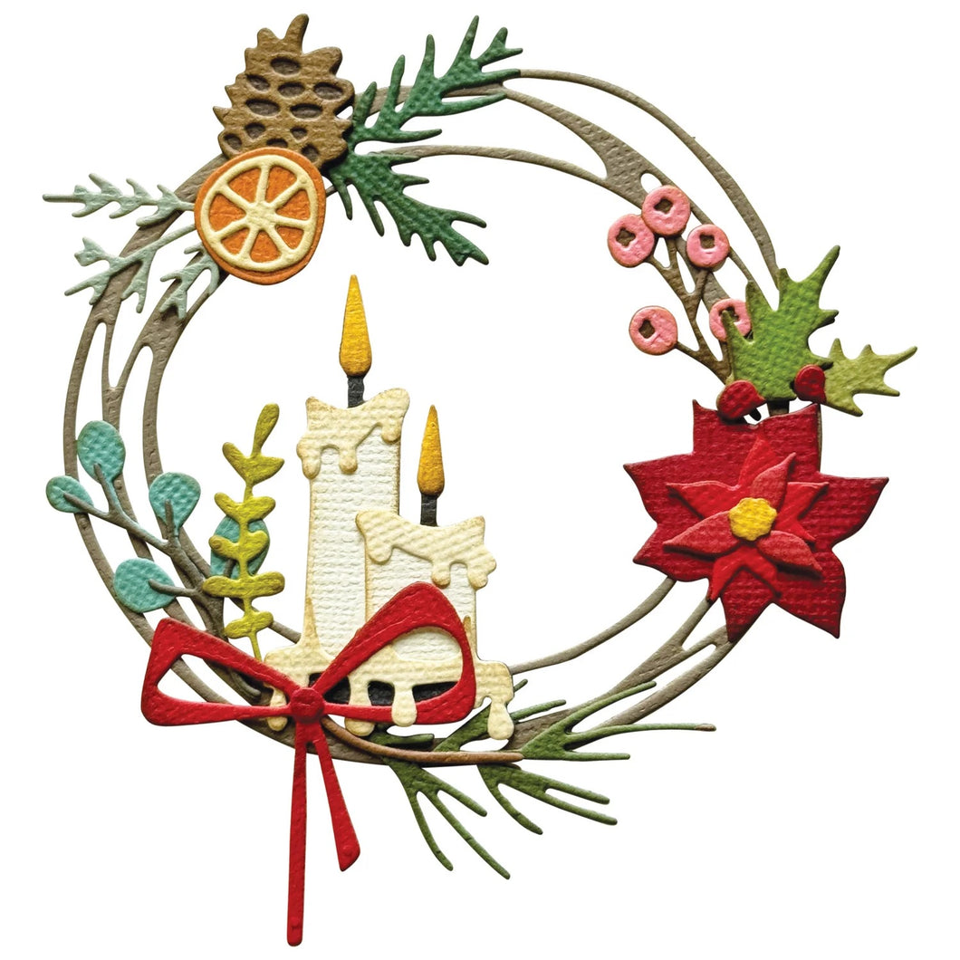 Sizzix Thinlits Vault Christmas 2024 Festive Wreath  (666715)