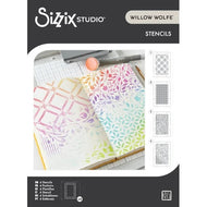 Sizzix 5x8 Stencil 4PK - Backgrounds by Willow Wolfe (667004)