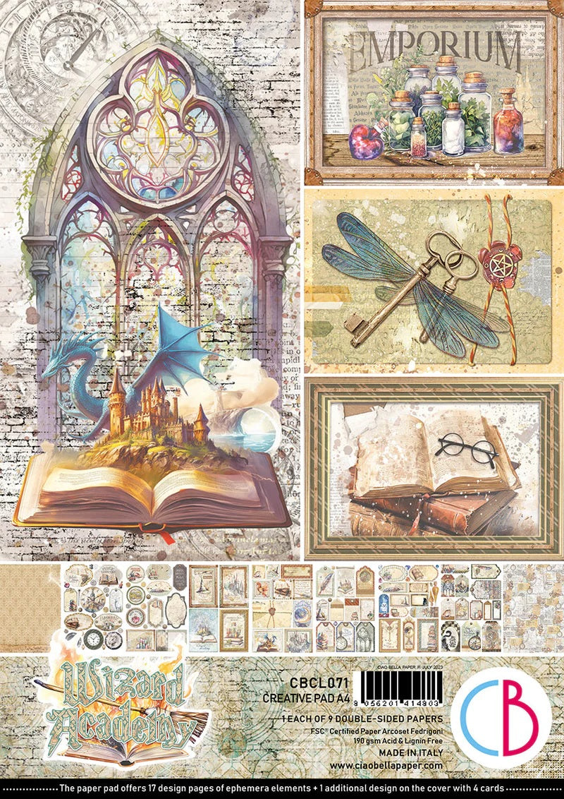 Ciao Bella Wizard Academy Creative Pad A4 9pc (CBCL071)