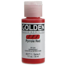 Load image into Gallery viewer, GOLDEN Fluid Acrylics Pyrrole Red (2277-1)
