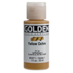 GOLDEN Fluid Acrylics Yellow Ochre (2407-1)