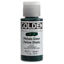 Load image into Gallery viewer, GOLDEN Fluid Acrylics Phthalo Green (Yellow Shade) (2275-1)
