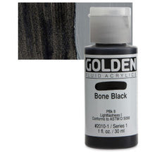 Load image into Gallery viewer, GOLDEN Fluid Acrylics Bone Black (2010-1)
