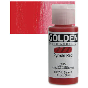 GOLDEN Fluid Acrylics Pyrrole Red (2277-1)