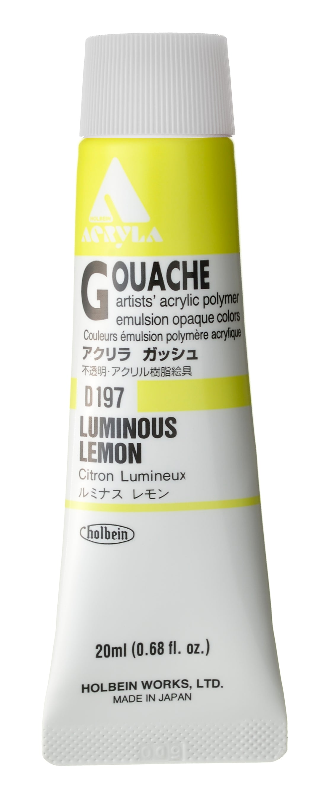 Holbein Acryla Gouache- Luminous Lemon (D197)