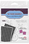 Scrapbook Adhesives 3D Foam Squares Permanent, Black, Regular, Double-Sided Adhesive (01611)