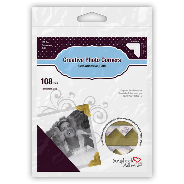 Scrapbook Adhesives Creative Photo Corners Gold (01625)
