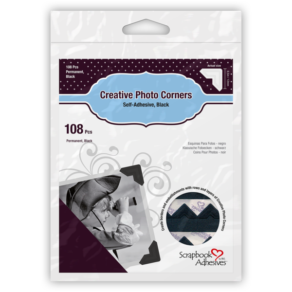 Scrapbook Adhesives Creative Photo Corners Black (01626)