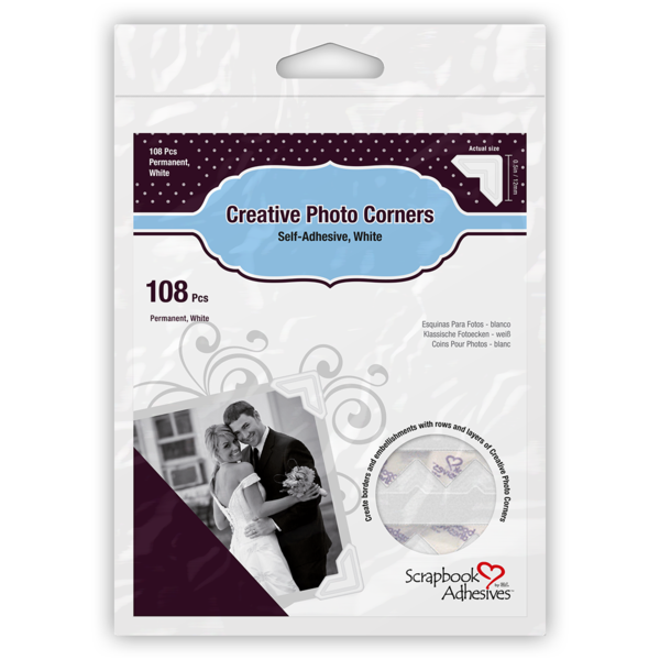 Scrapbook Adhesives Creative Photo Corners White (01628)