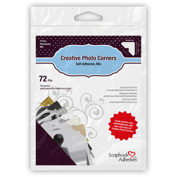 Scrapbook Adhesives Creative Photo Corners - Self Adhesive, Mix (01633)