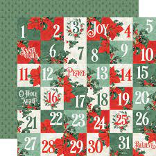 Simple Stories  12x12 Scrapbook Paper Country Christmas Elements (11311)