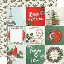 Simple Stories Country Christmas Collection 12x12 Scrapbook Paper 4x4 Elements (11313)