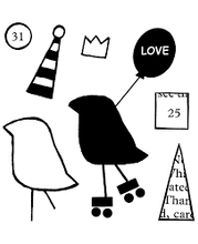 Load image into Gallery viewer, Inky Antics Clear Stamp Sets - Roller Bird by Andrea Ockey Parr (11436SC)

