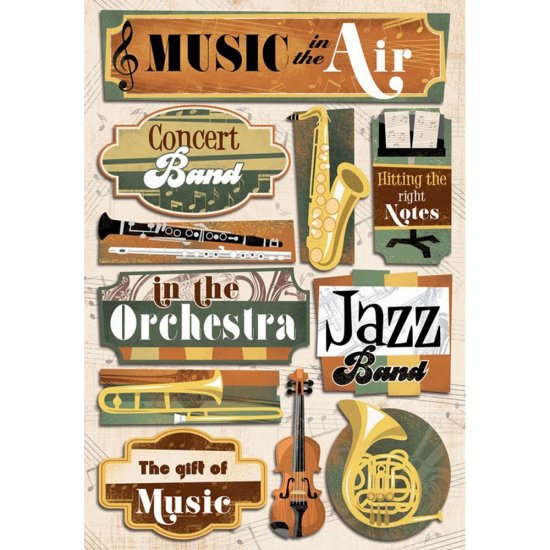 Karen Foster Designs Cardstock Stickers Music in the Air (11580)