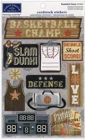 Karen Foster Designs Cardstock Stickers Basketball Champ (11644)