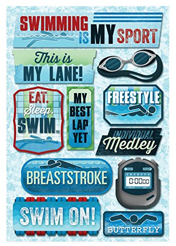 Karen Foster Designs Cardstock Stickers Swimming is My Sport (11649)