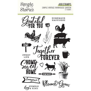 Simple Stories Simple Vintage Farmhouse Garden Photopolymer Clear Stamps (15029)