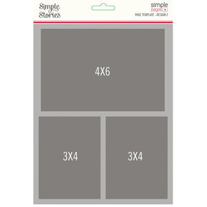 Simple Stories Simple Pages Photo Mat Template Design 2 (15828)