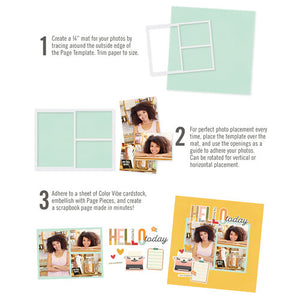 Simple Stories Simple Pages Photo Mat Template Design 2 (15828)