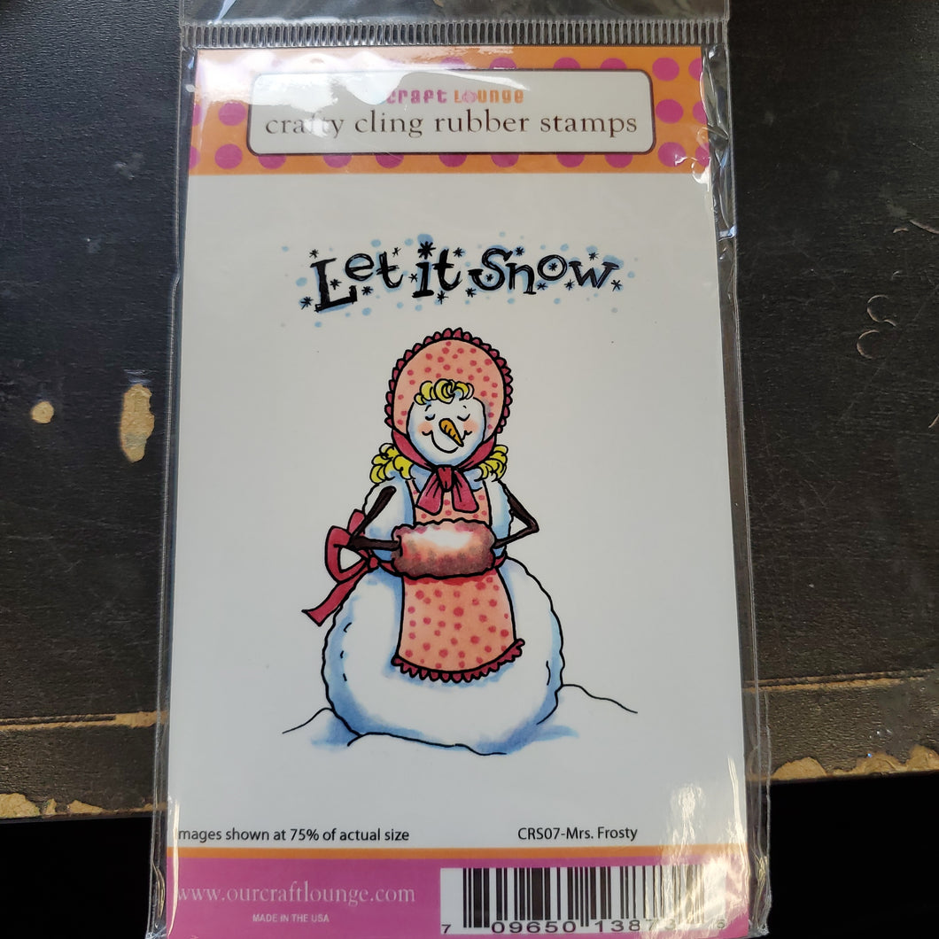 Our Craft Lounge Crafty Cling Rubber Stamps - Mrs. Frosty (CRS07)