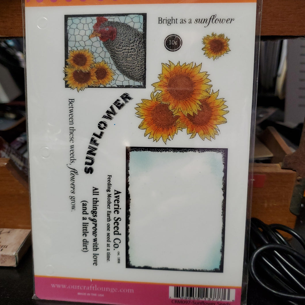 Our Craft Lounge Crafty Cling Rubber Stamps - Sunflower Seeds (CrM097)