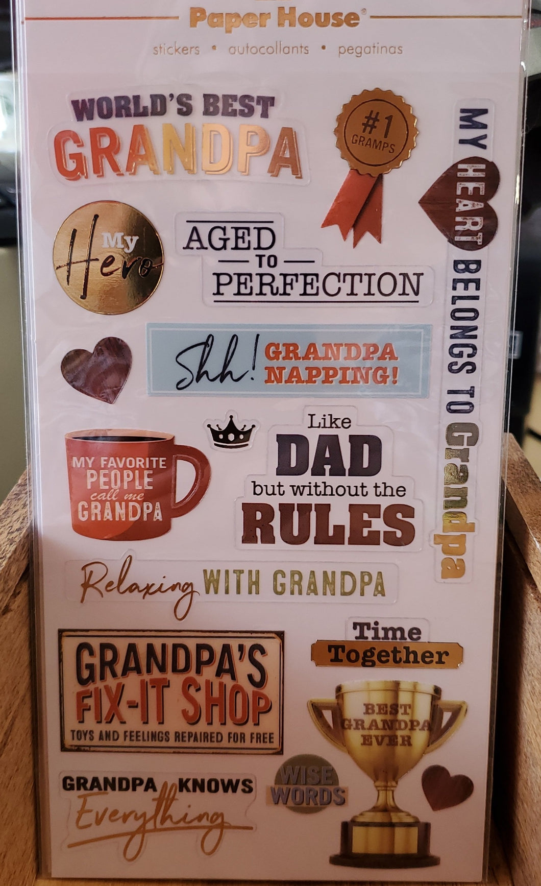 Paper House Productions Stickers Grandpa (ST-3005)