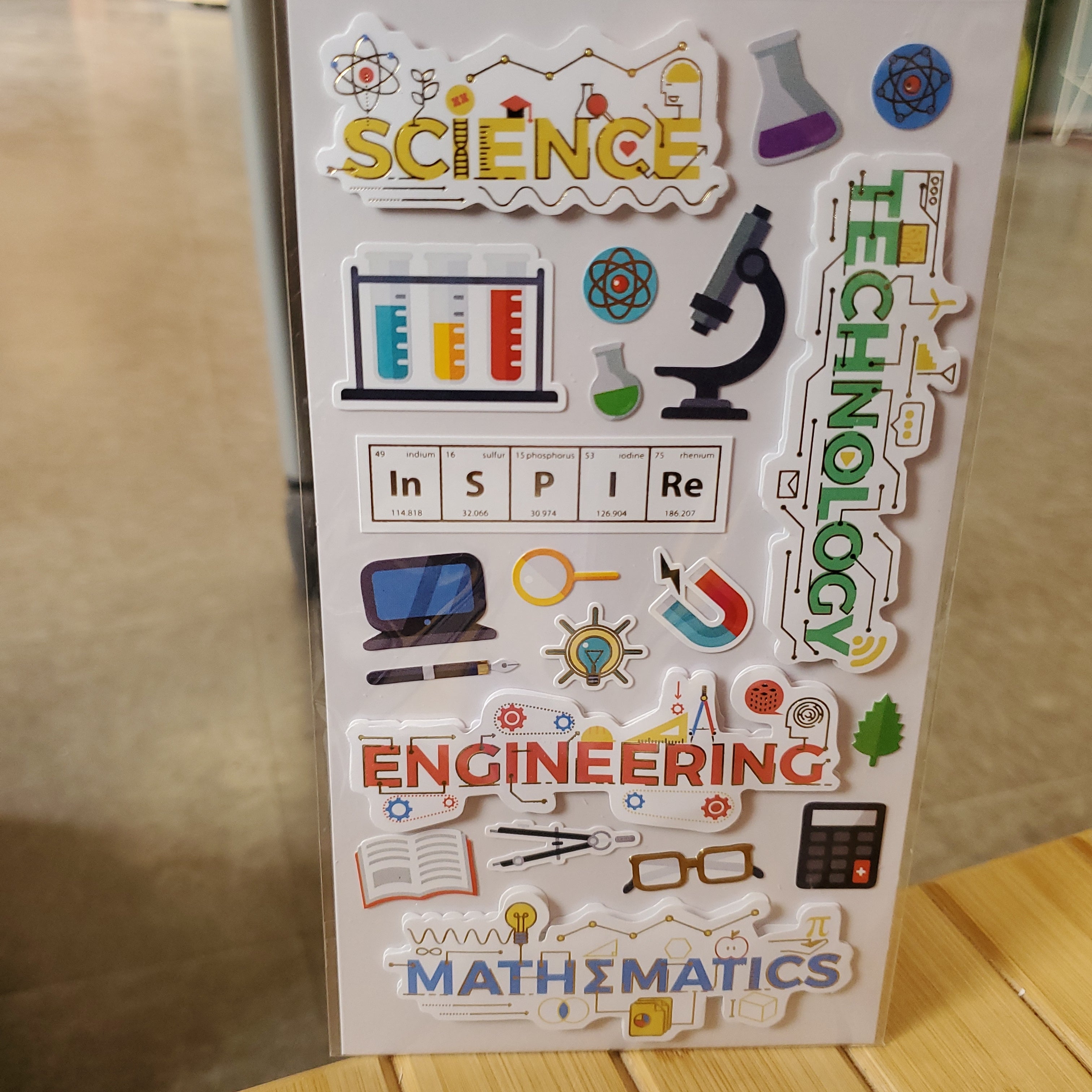 Paper House Productions STEM Science 3D Scrapbook Aufkleber – Mehrlagige Dimensionale Sticker Für Bastelprojekte