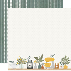 Simple Stories Hearth & Home Collection 12x12 Designer Cardstock Kitchen Rules (16502)