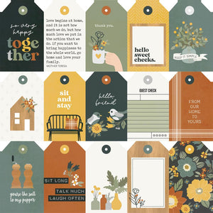 Simple Stories Hearth & Home Collection 12x12 Designer Cardstock Tags (16509)
