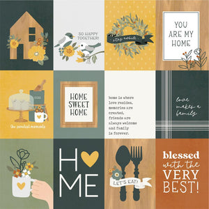 Simple Stories Hearth & Home Collection 12x12 Designer Cardstock 3x4 Elements (16511)