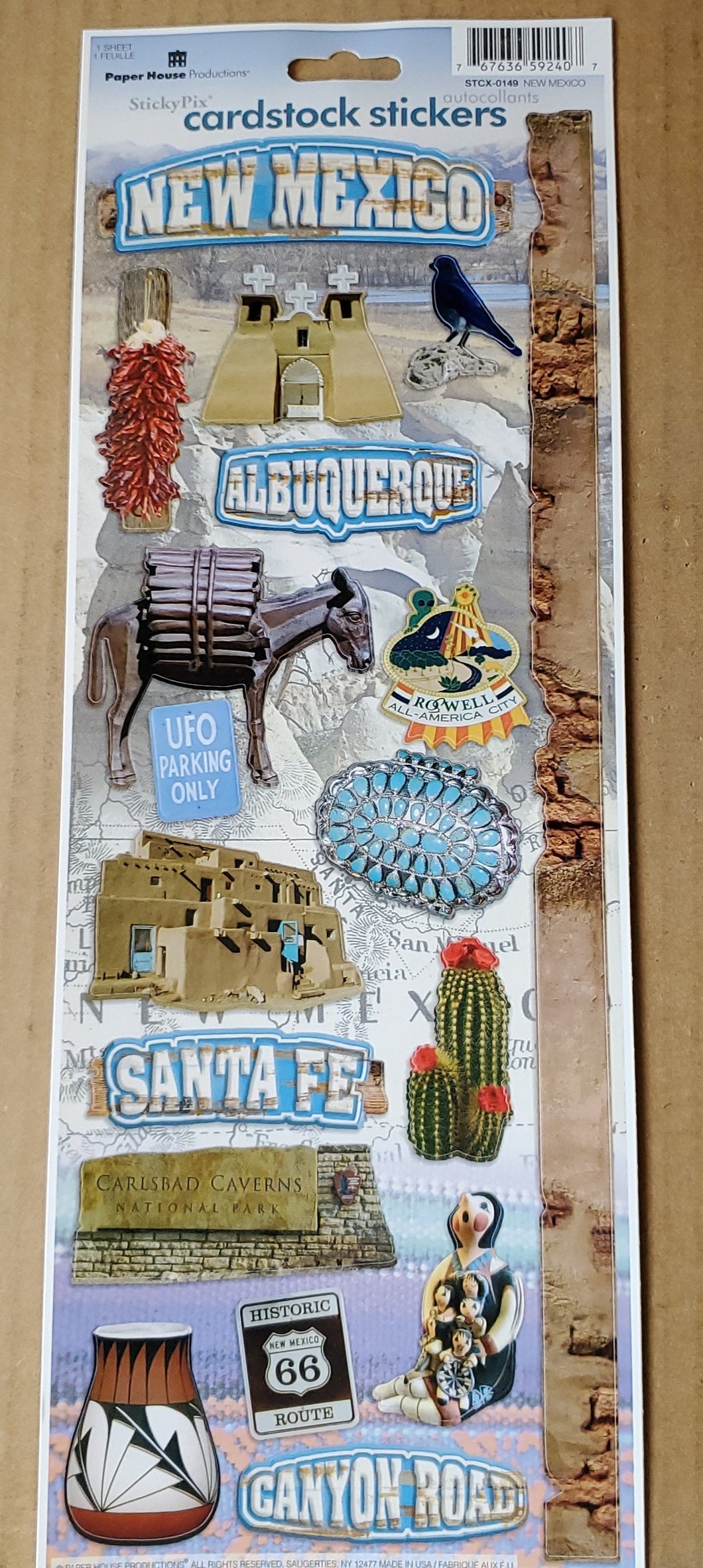 Paper House Productions Cardstock Stickers New Mexico (STCX-0149)