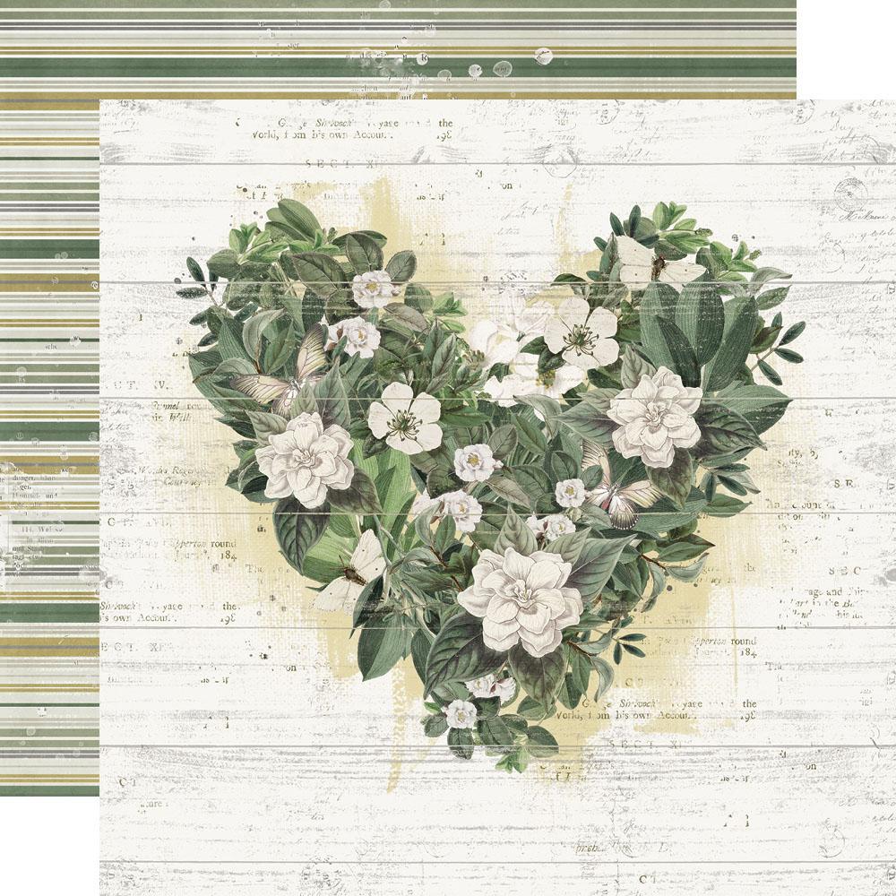 Simple Stories Simple Vintage Weathered Garden Collection Love You More 12x12 Scrapbook Paper (16706)