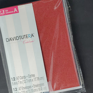 David Tutera Celebrate A7 Cards Glitter Pack of 12